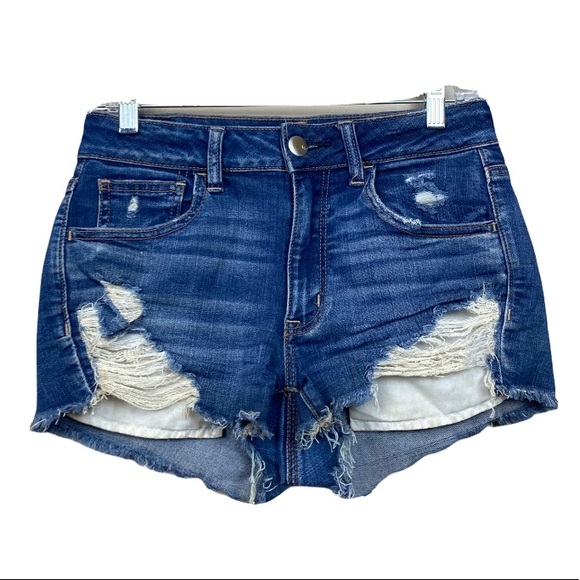American Eagle Outfitters Pants - American Eagle high-rise shortie distressed shorts